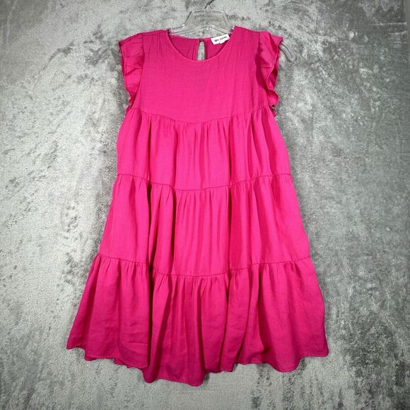 Pink Ruffled Mini Dress - Picture 2 of 8